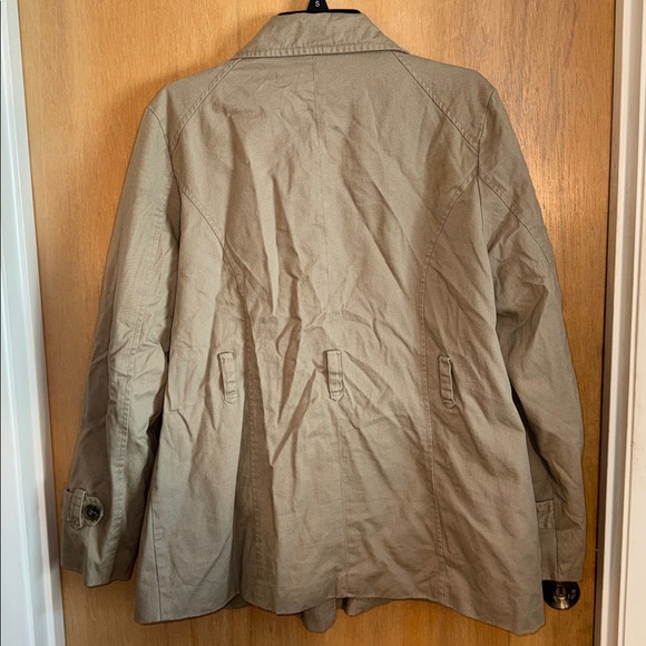 Kenneth Cole Reaction Tan Double-Breasted Short Trench Coat XL - Picture 6 of 6